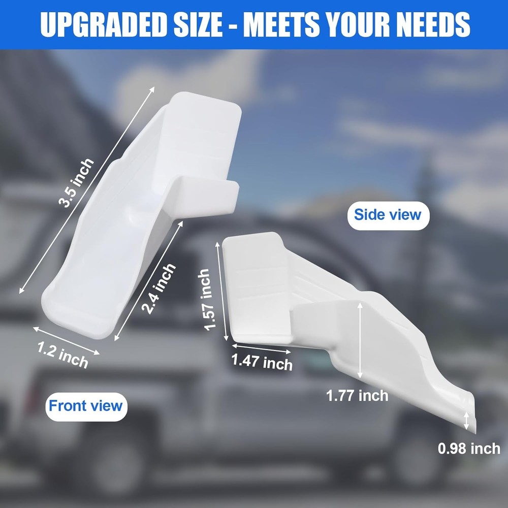 RV Gutter Spouts with Extensions, RV Rain Gutter Spouts White 4 Pack