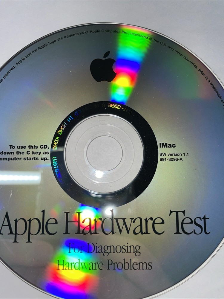 Apple Hardware Test For Diagnosing Hardware Problems 2001 V1.1