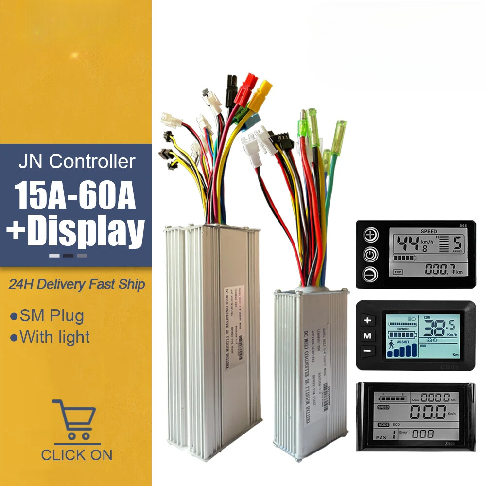 E-bike Sinewave Controller 15A-60A Brushless Controller with LCD Display
