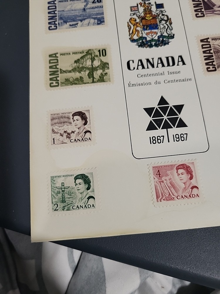 Canada Centennial Issue Stamp Sheet 1867-1967 Collector’s Stamp Sheet