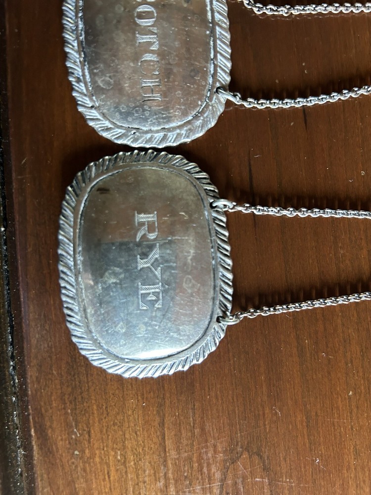 Antique Sterling Silver Decanter Labels