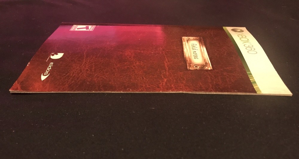 Lara Croft Field Notes Eidos Instruction Manual Only Microsoft XBOX 360