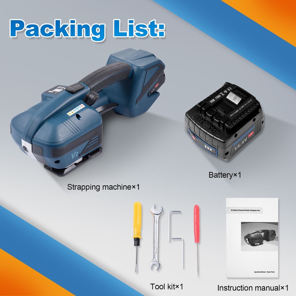 Electric Strapping Machine Handheld Automatic Banding Tools for 1/2"-5/8" PP/PET