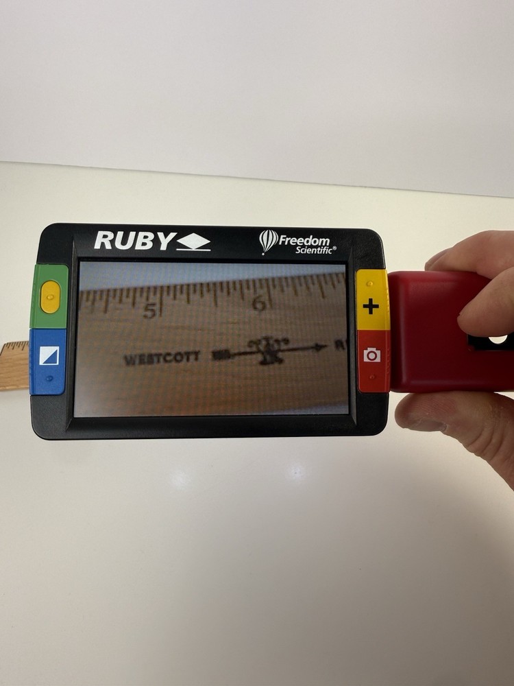 Freedom Scientific RUBY Handheld 5'' Video Magnifier Without Charger WORKING