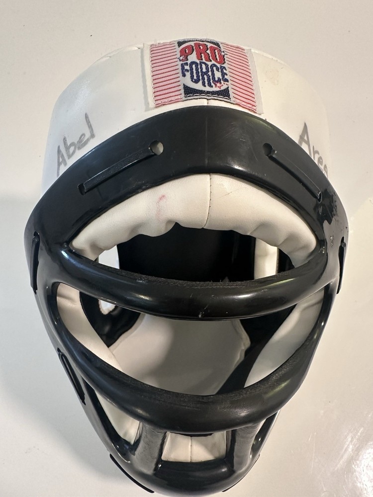 Vtg Pro Force Sparring Gear Face Mask White Size Medium