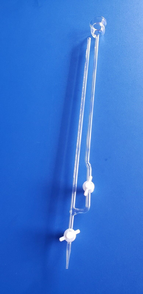 LAB Glass micro burette 5ml PTFE new
