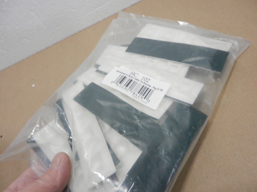 Startech HC102 Cable Tie Mounts - Self-Adhesive Nylon Accessory Qty 100