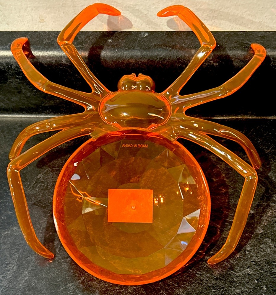 Large Orange Spider Candy Trinket Dish Halloween