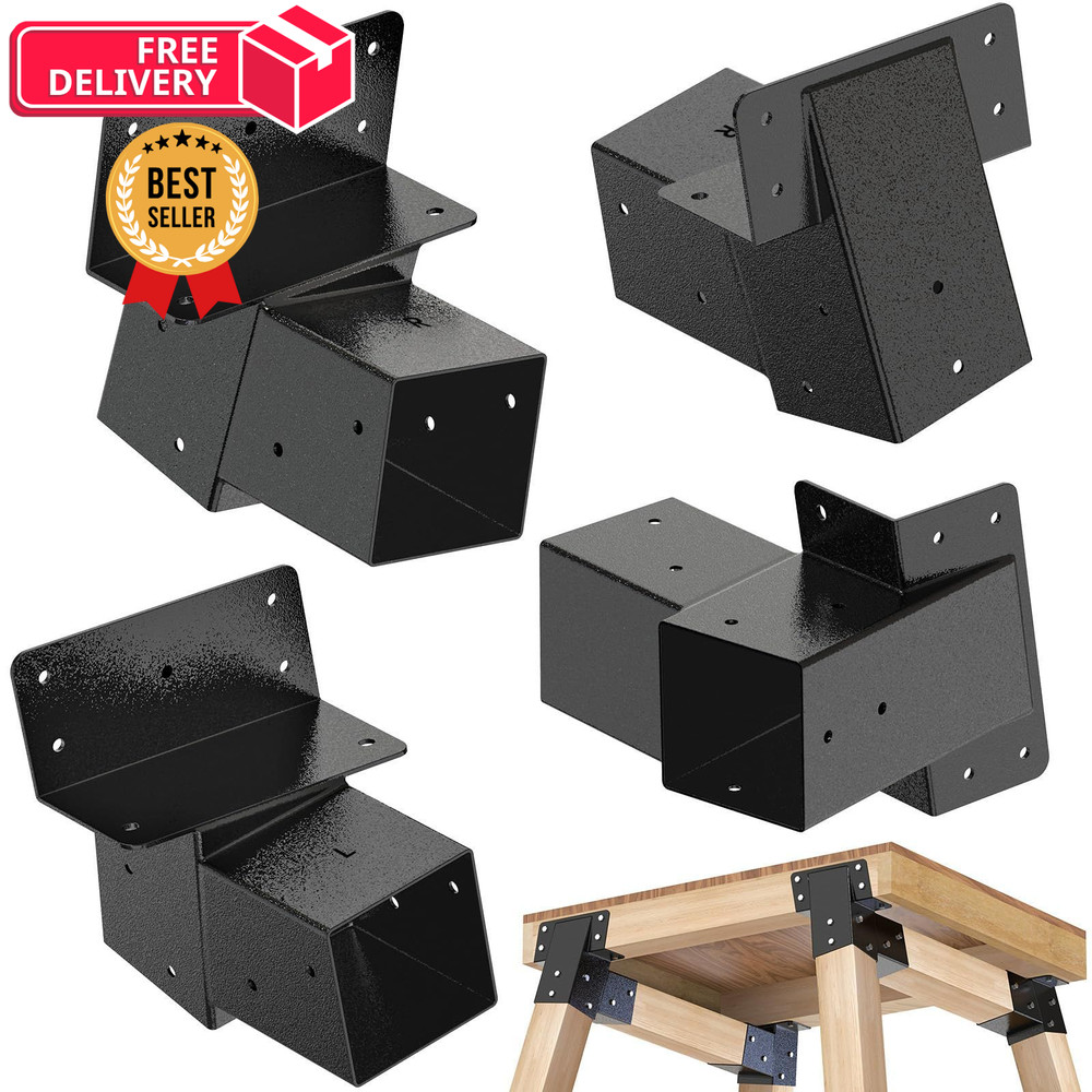 BeneLabel 4Pack 4x4 Compound Angle Brackets, Black
