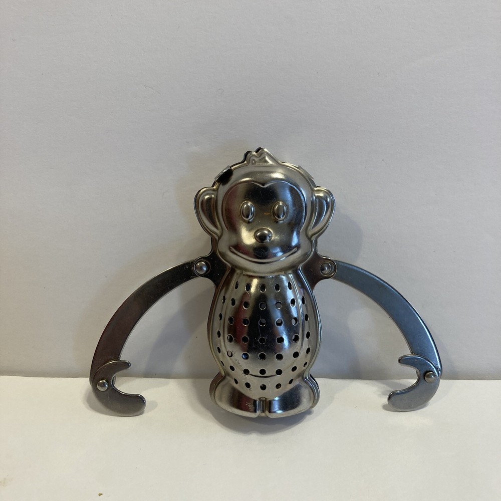 unique monkey stainless steel tea strainer loose leaf infuser