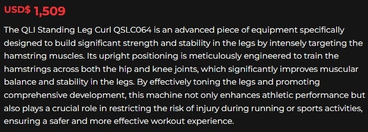 QLI STANDING LEG CURL