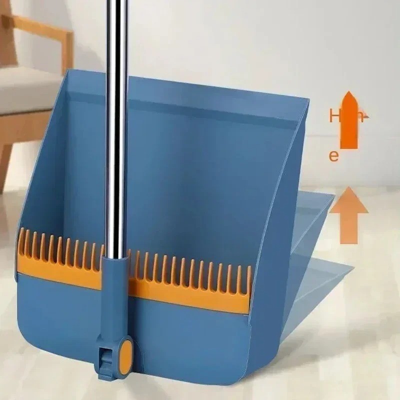 Household Broom and Dustpan Set Folding Long Handle Sweeping Set
