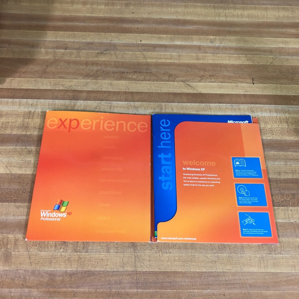 Microsoft Windows XP Professional Big Box Retail Version Vintage Software w/Key