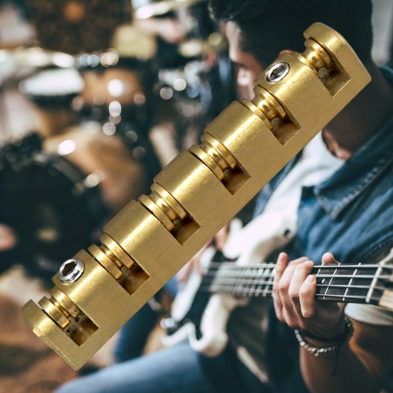 Adjustable Height Brass Guitar Nut for 6 String Electric Guitar Replacement Part