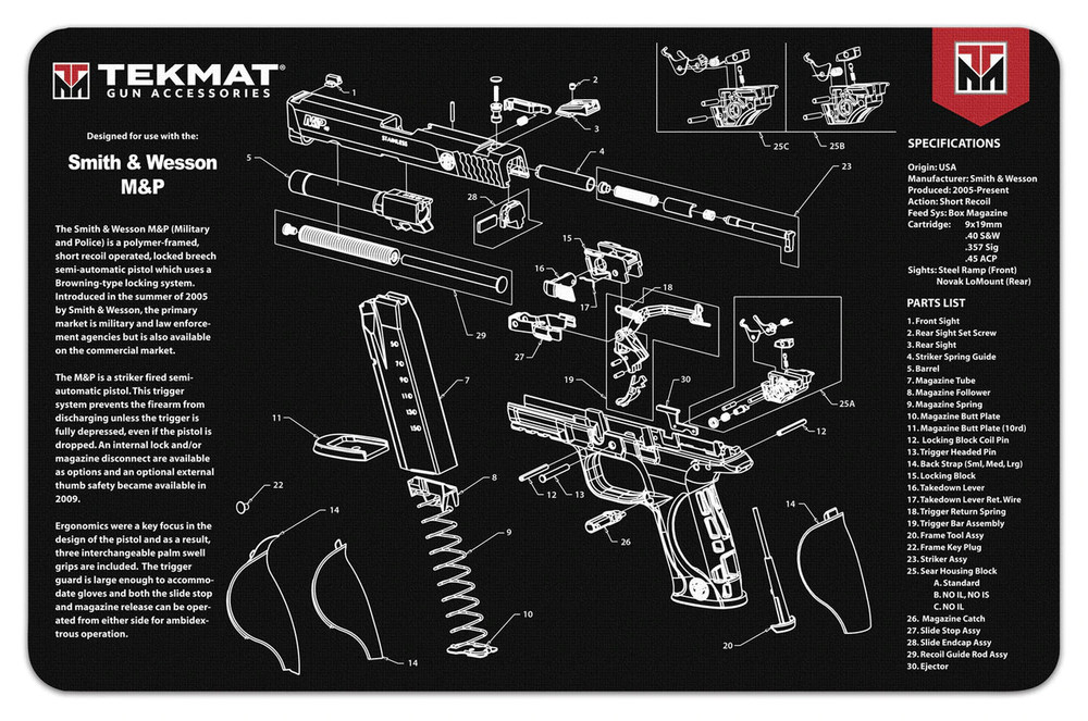 TekMat Handgun Cleaning Mat M&P