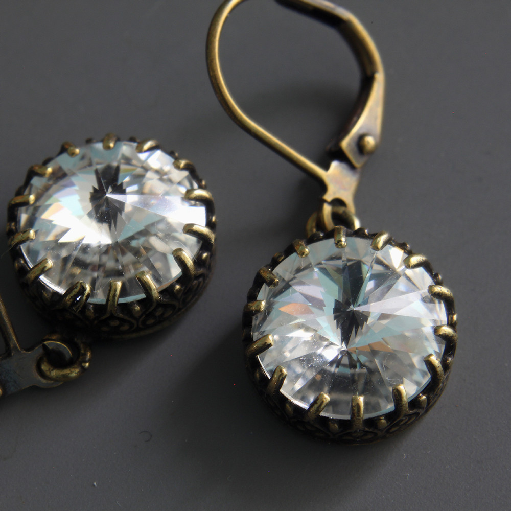 Small Aurora Crystals Dangle Earrings