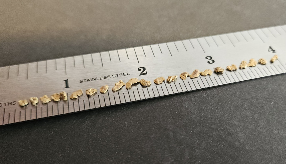 21K Gold Raw Nevada Placer Nuggets 0.050 - 0.059g range