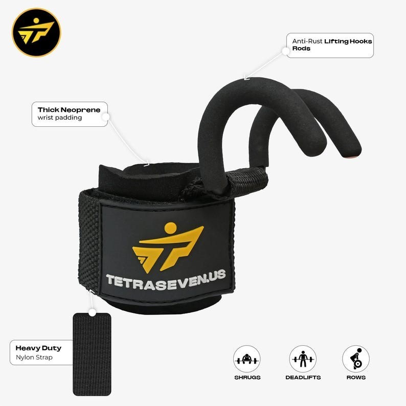Gym Hook Strap Bar – Powerlifting Accessory for Heavy Pulls