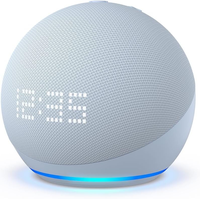 Amazon Echo Dot (5th Gen) Smart Speaker With Alexa and Clock NEW Cloud Blue