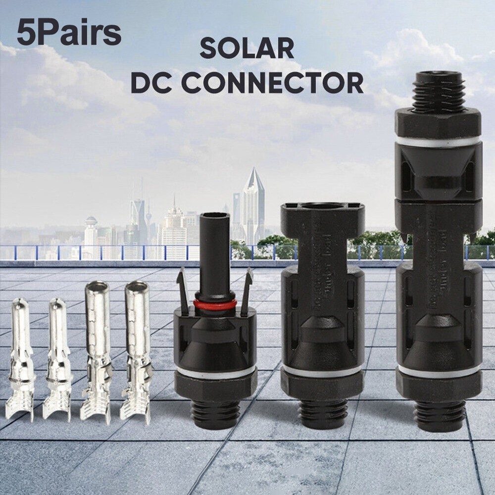 5 Set Solar Panel Connector with Insulating Material PC for Installation
