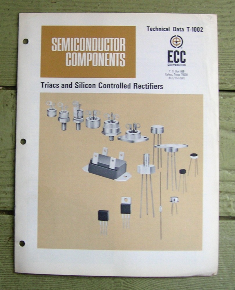 ECC Corp Semiconductor Components Technical Data T-1002, triacs & rectifiers
