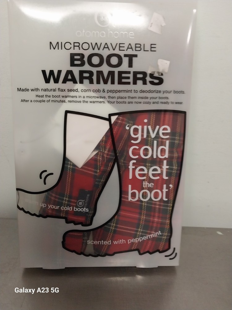 Boot Warmers-Red Plaid- Microwavable