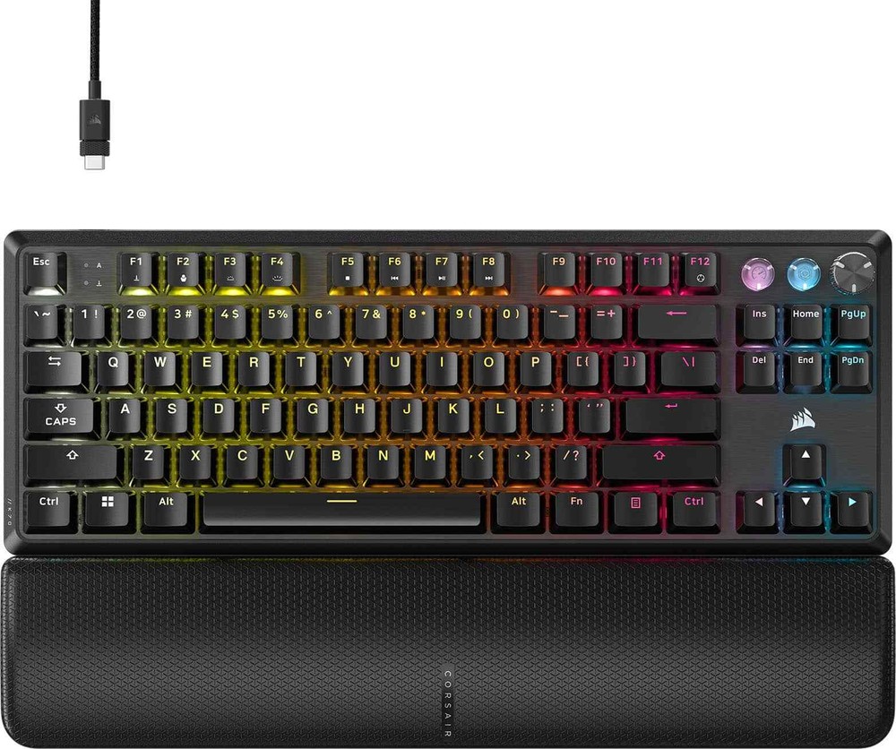 CORSAIR - K70 PRO TKL Wired Hall Effect Programmable Gaming Keyboard with Rap...