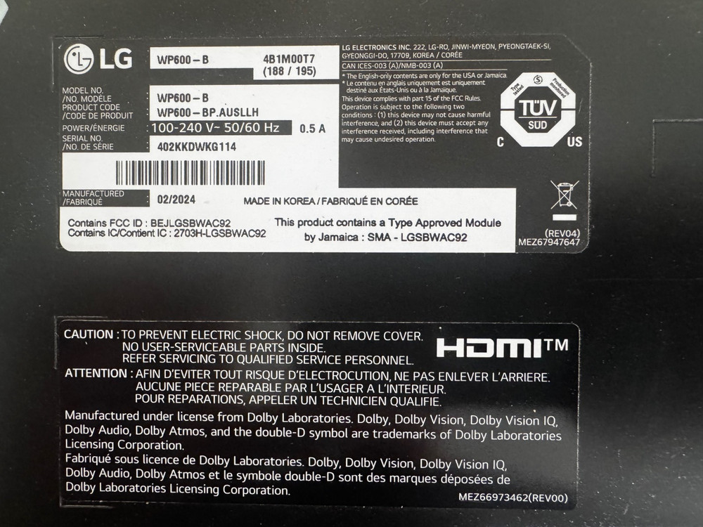 LG WP600 B Signage Player