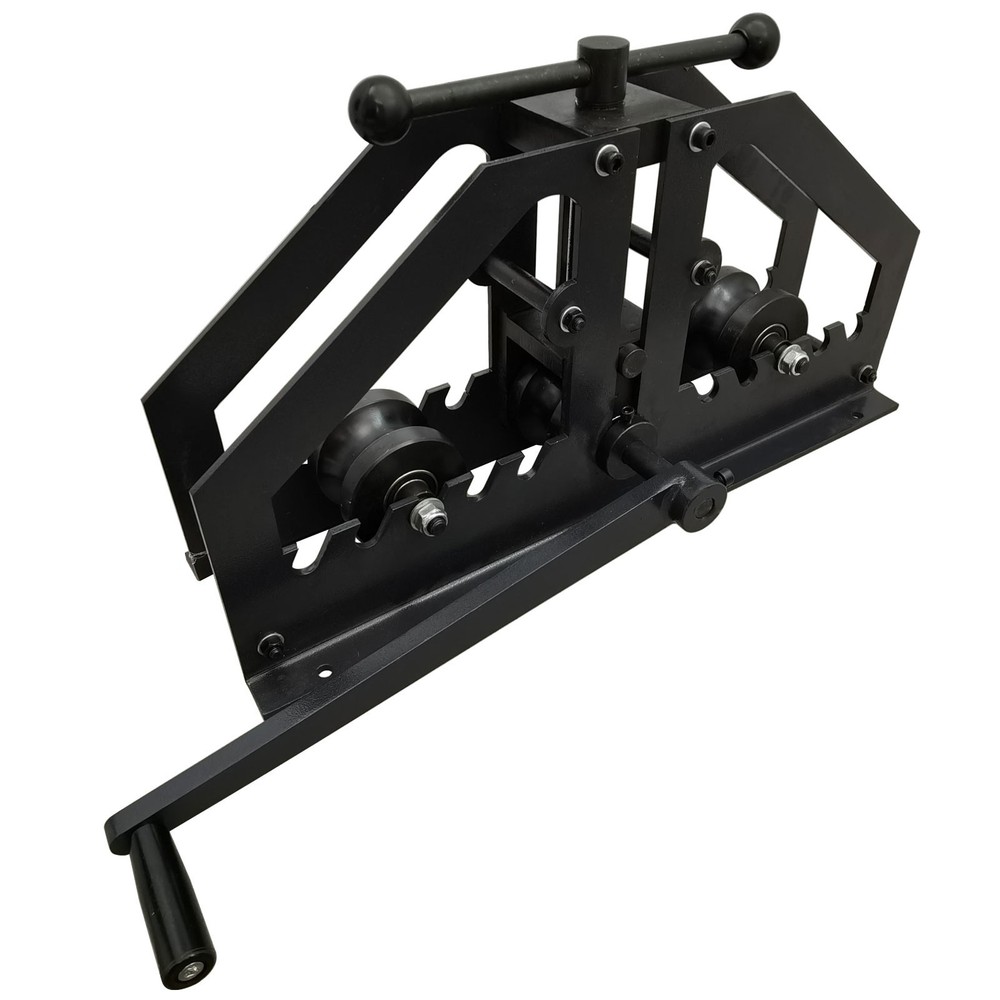 Portable Pipe Bender Dual Handle Adjustable Bending Angle Round Tube Roller