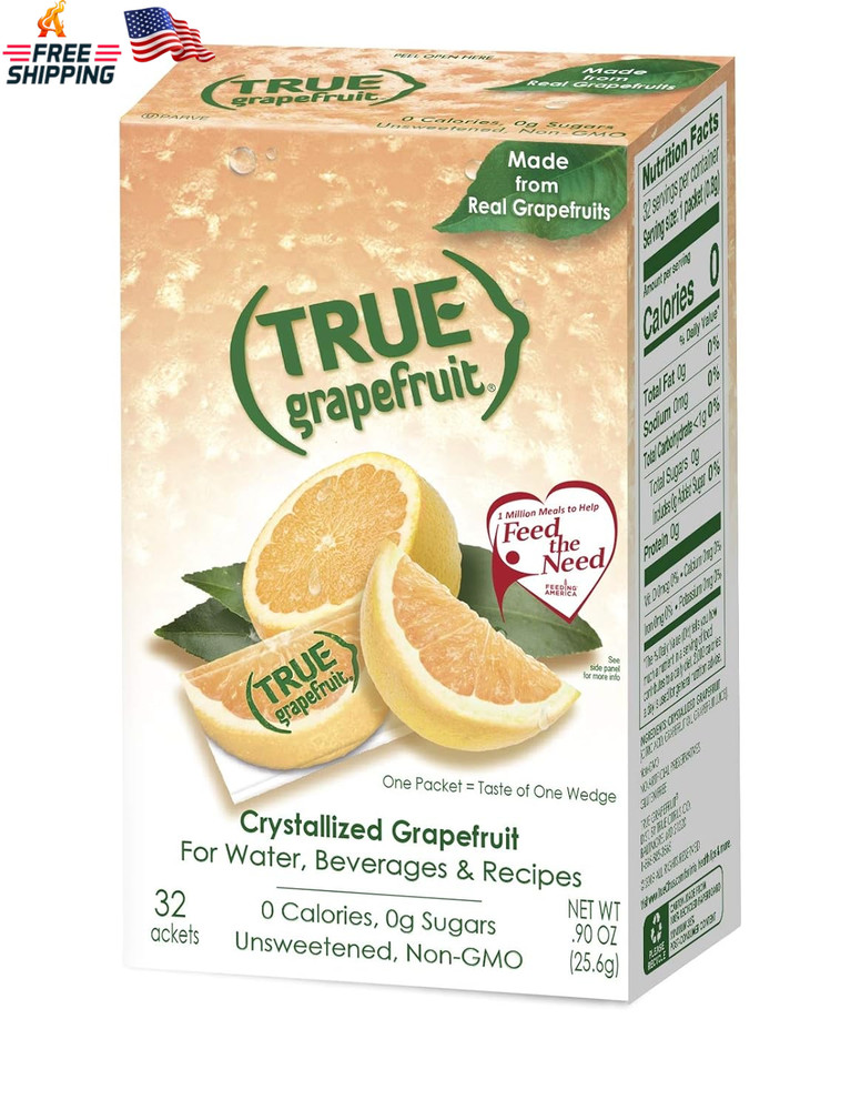 True Lemon, Lime, Orange & Grapefruit 32Ct Boxes Sampler Pack (4 Packs)