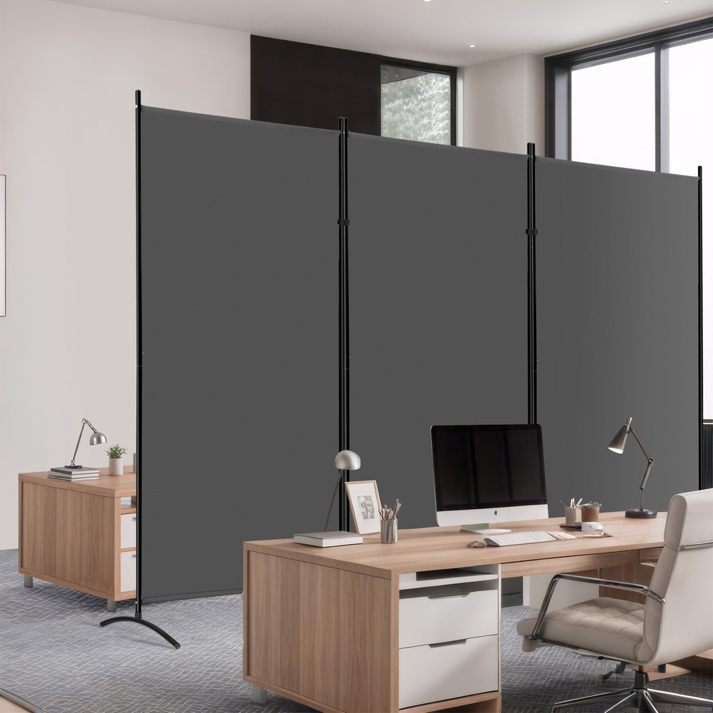 3 Panel Partition Room Divider Screen Portable Fabric Panel Indoor Folding Room