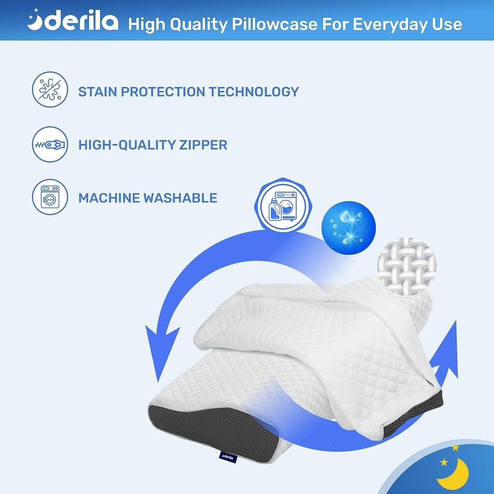 Derila® Pillowcase from Premium Materials to Keep the Pillow White & Clean