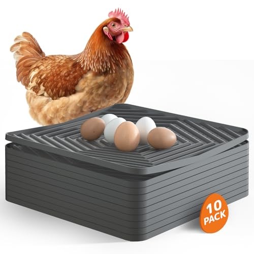 Chicken Nesting Box Liners: Washable Nesting Pads for Laying Grey - 10Pack