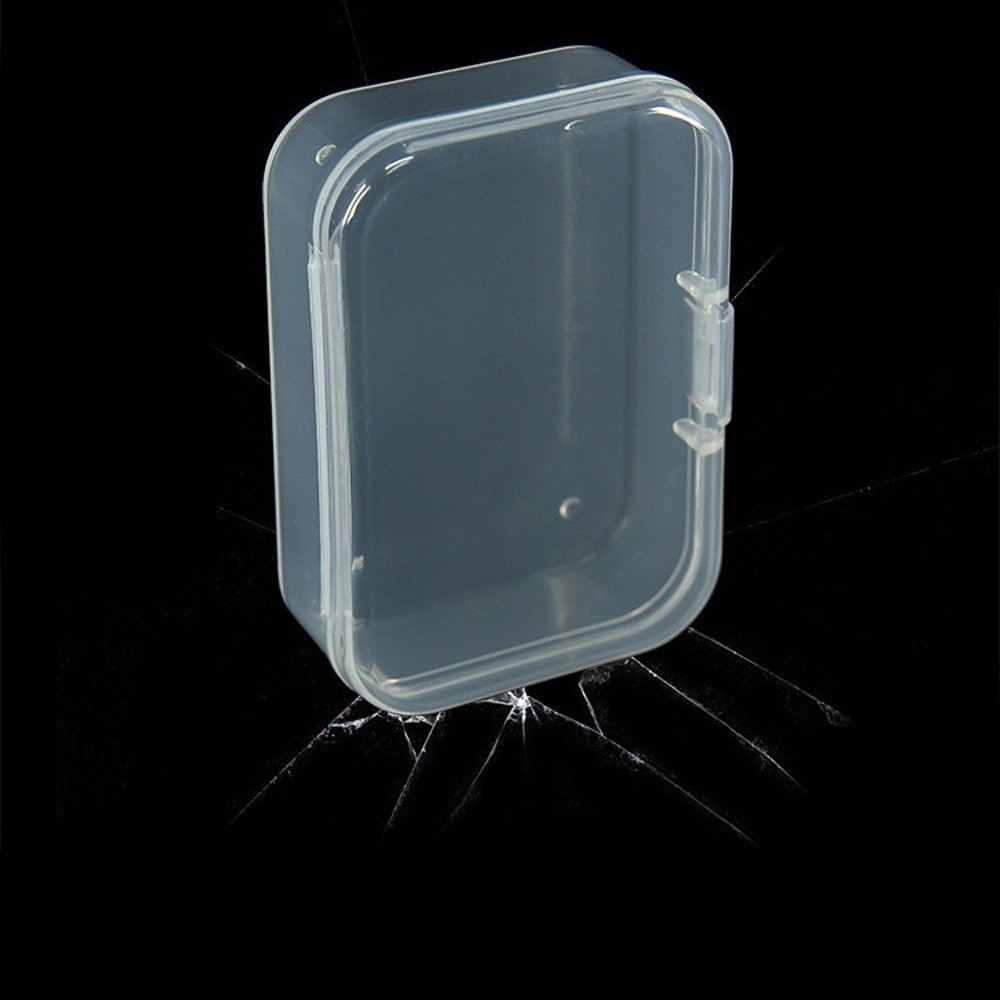 2 Clear Small Plastic Storage Box Boxes With Lids Office Stackable Rectangular