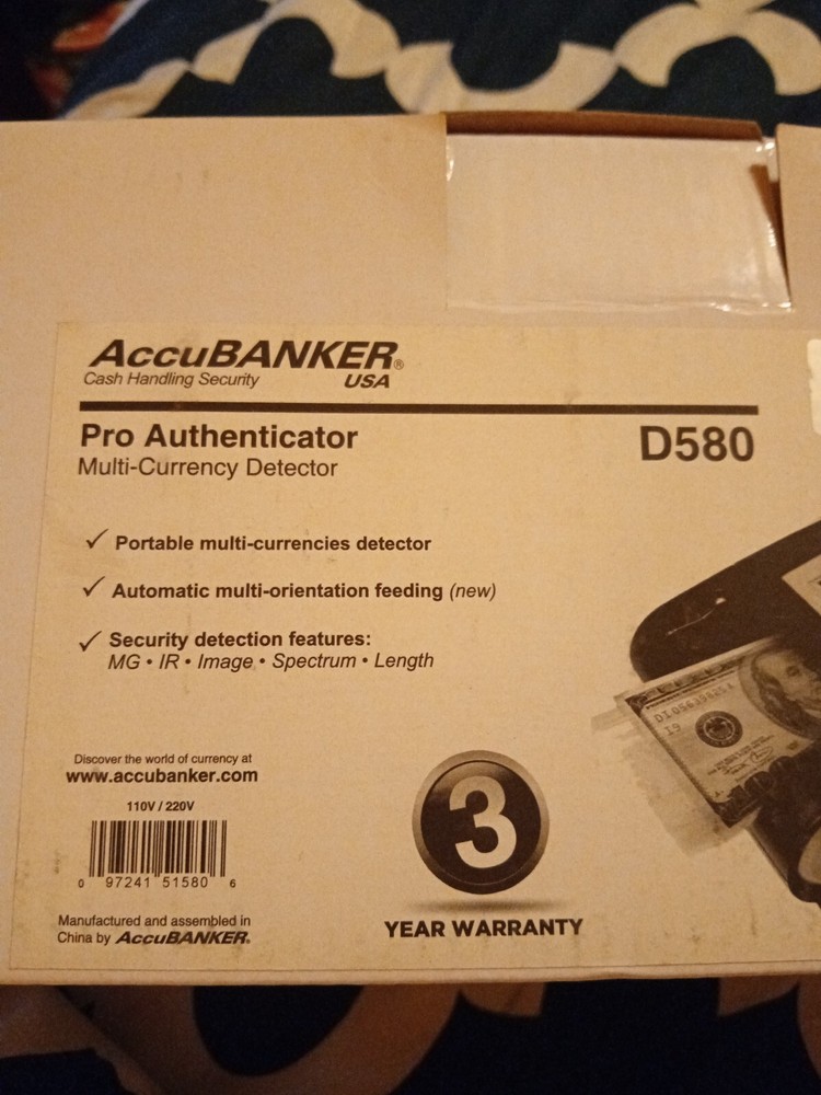 Accubanker D580 Pro Authenticator Multi Currency Detector