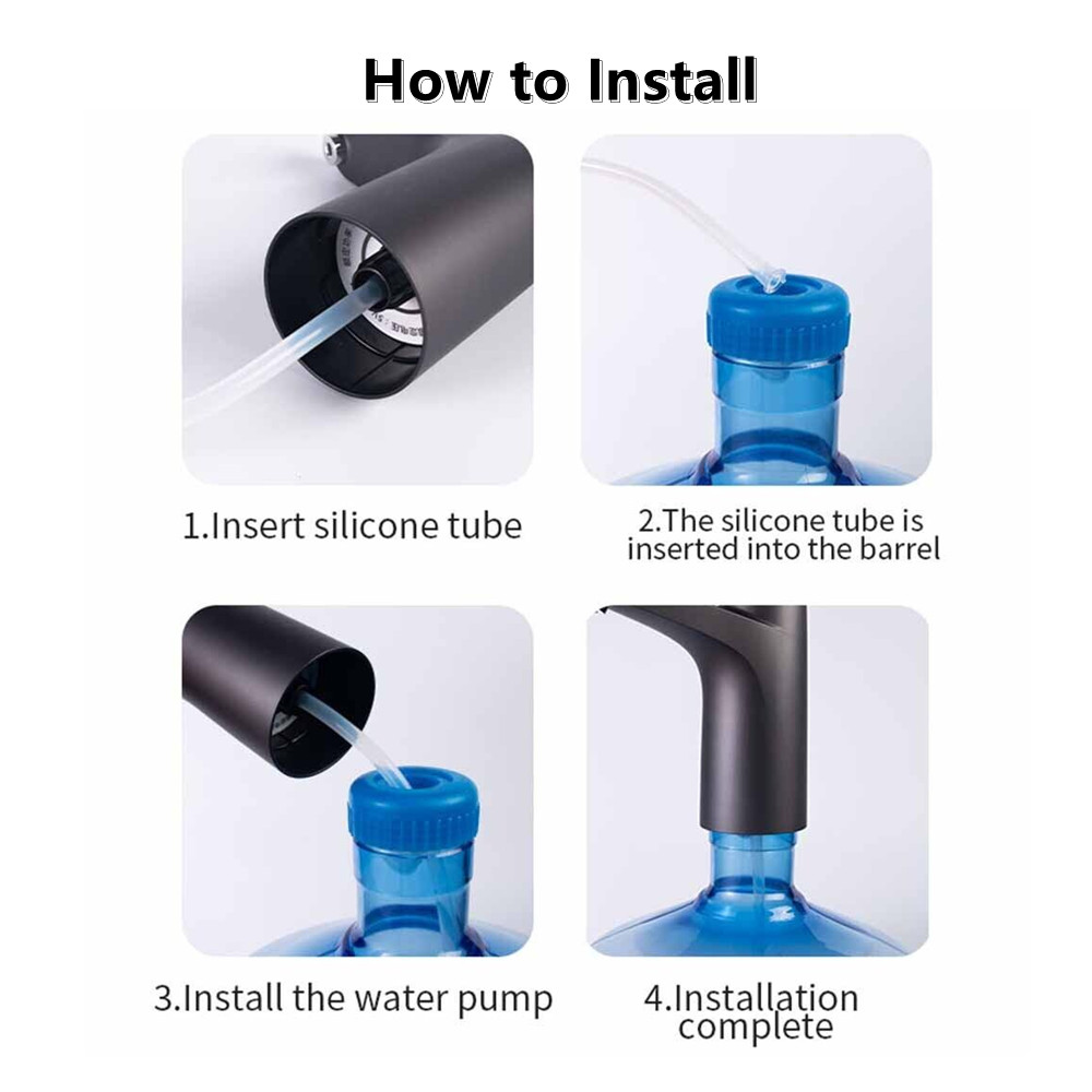 Water Bottle Switch Pump Electric Automatic 2-5 Gallon Universal 1200mAh USB