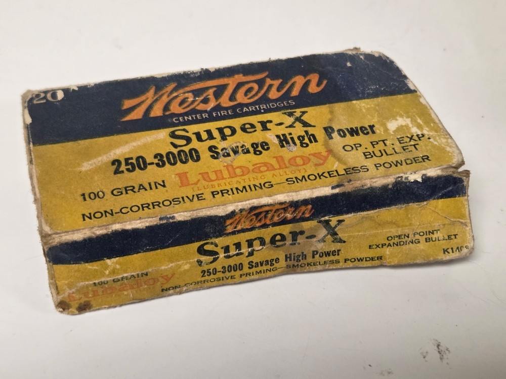Empty Western Super X 250-3000 Savage Box
