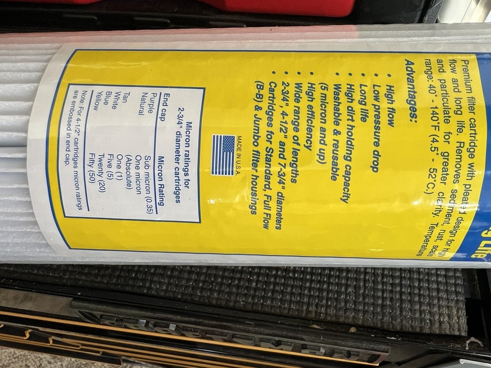 Flow-Max Pleated Filter Cartridge For High Flow & Long Life