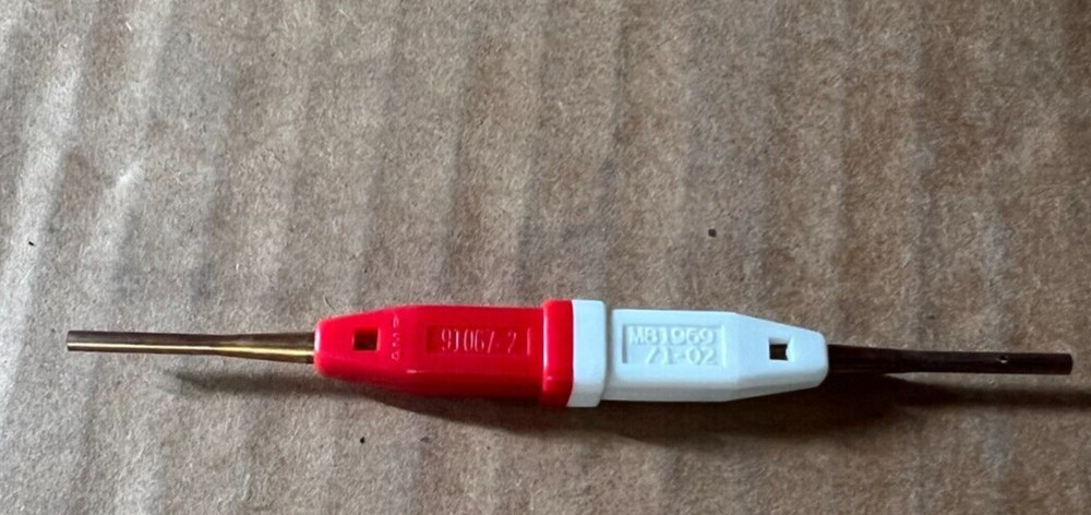 AMP/TYCO 91067-2 Insertion / Extraction Tool - Red/White Solid Plastic Body New
