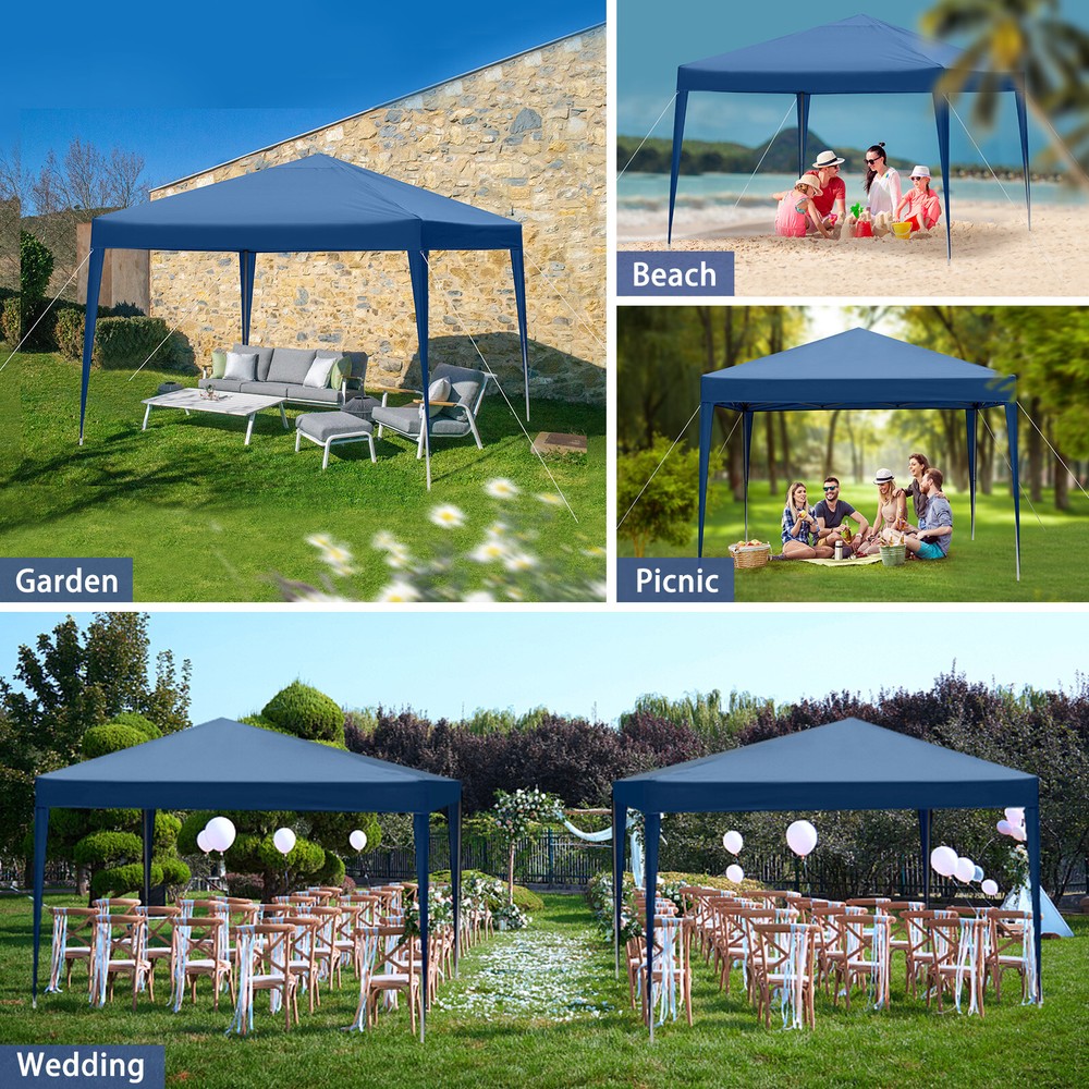 3x 3m Practical Waterproof Right-Angle Folding Tent Blue