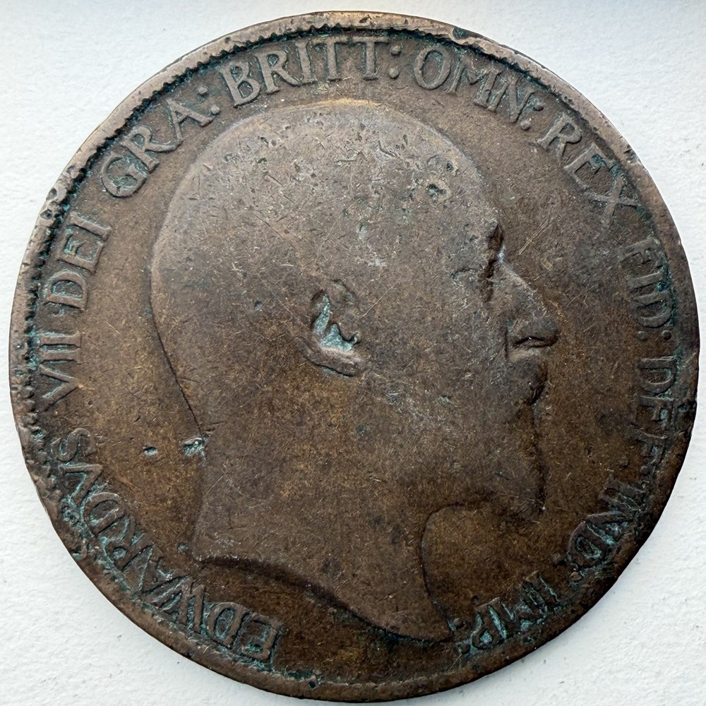 1907 Great Britain Half Penny Bronze