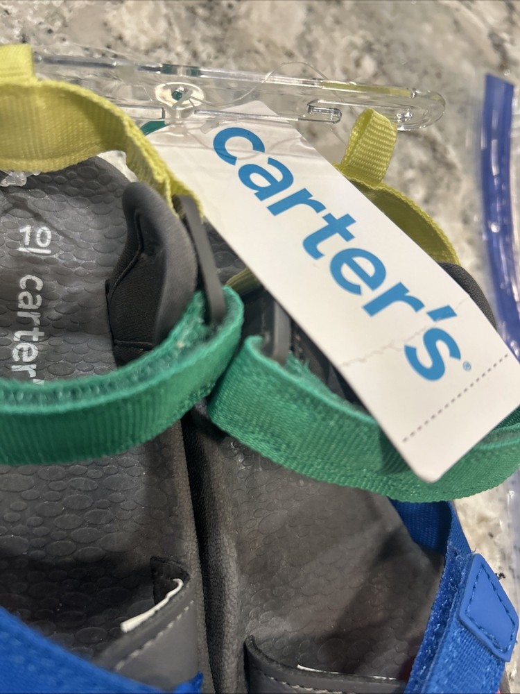 Carter's Multi Color Hook and Loop Boy's Sandals Size 10