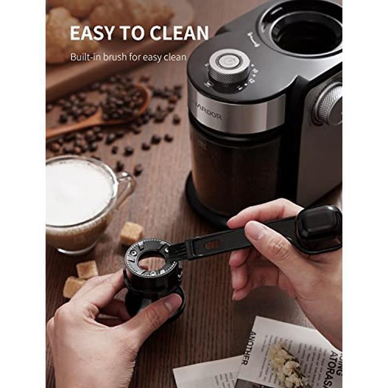 Adjustable Burr Coffee Grinder 16 Grind Settings Silver Stainless Steel Mill New