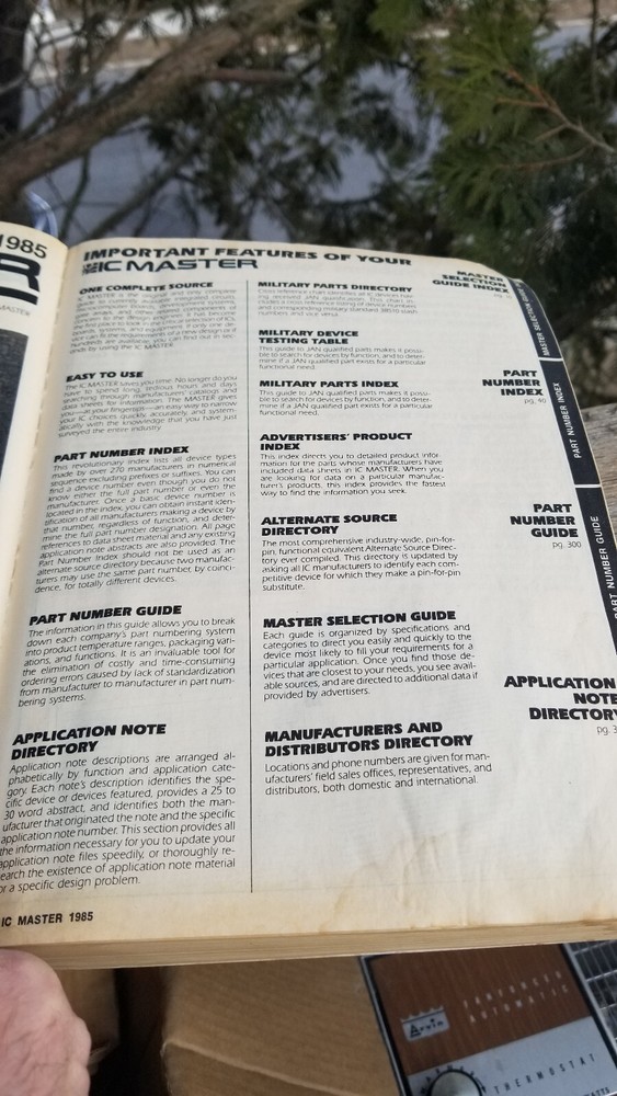 1 VINTAGE ELECTRONICS BOOK 1985 I C MASTER VOL. II HEARST