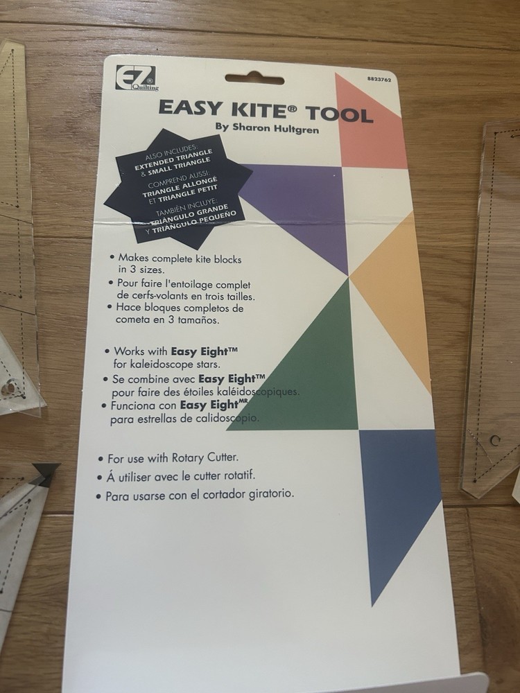 Easy Kite Tool Extended Triangle Small Triangle EZ Quilting Tool Scrapbooking