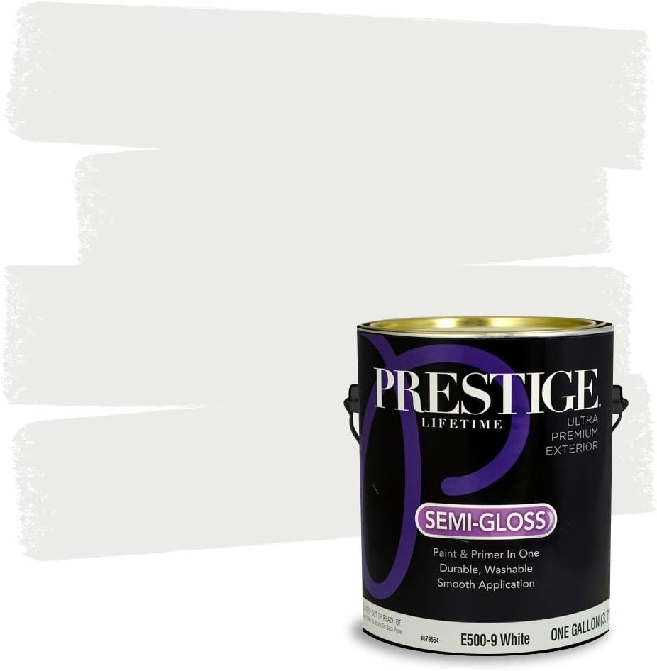 Exterior Paint & Primer, 1-Gal, White