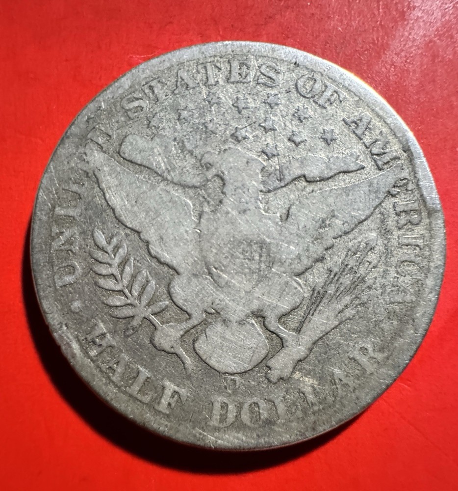 1908 Silver Barber Half Dollar Circulated Ungraded