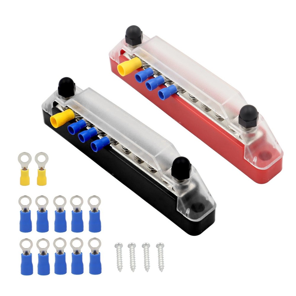 New 12V 150A Bus Bar Marine 1/4" #8 Stud Power Distribution Block For Car Boa