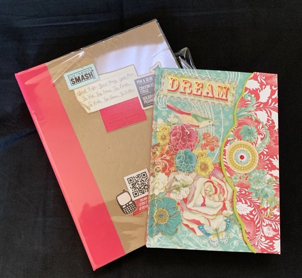 Vintage Embossed Smash book & Studio Punch Dream Journal - Unused