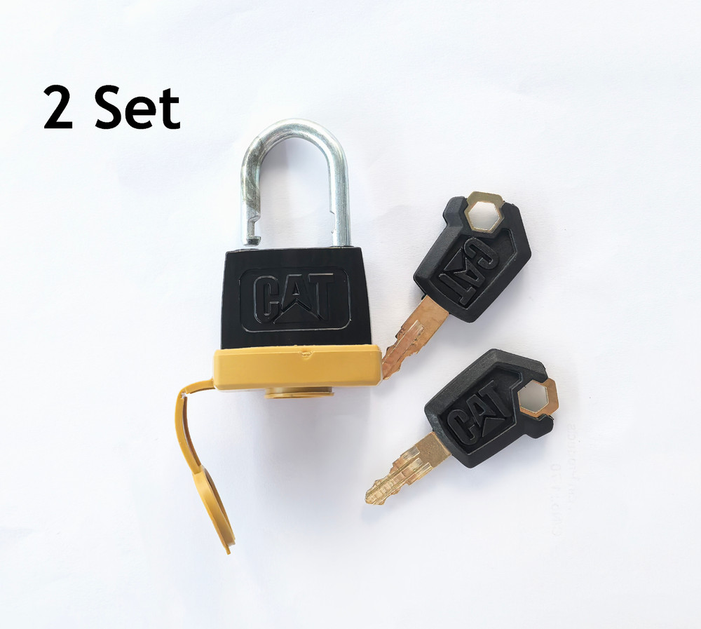 2Set Padlock Pad Lock & 2 Keys for Caterpillar CAT 5P-8500 5P8501 246-2641